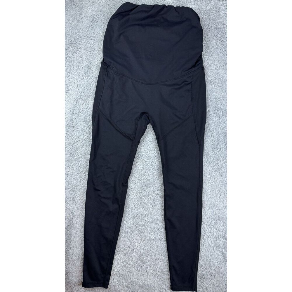 Gaidama Leggings Women's Large Black Avant Garde Jiu Jitsu Spats Maternity Band